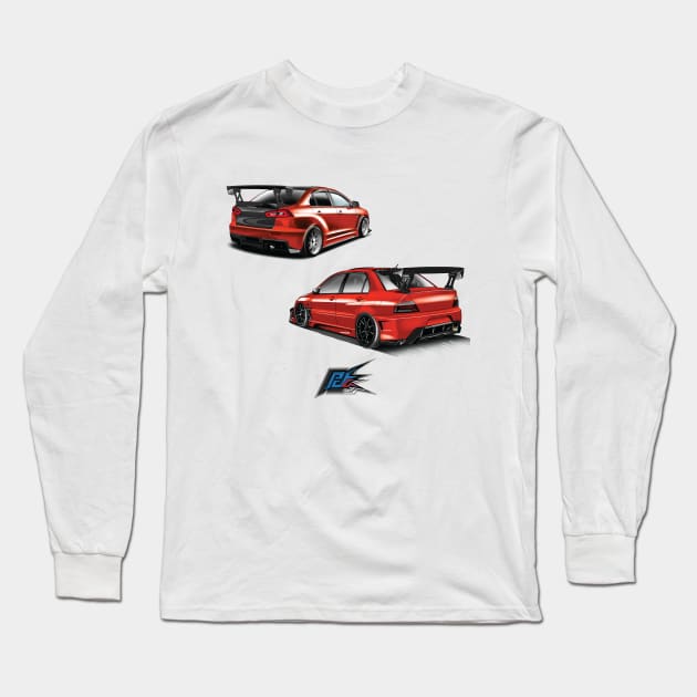 evolution of the evo red Long Sleeve T-Shirt by naquash